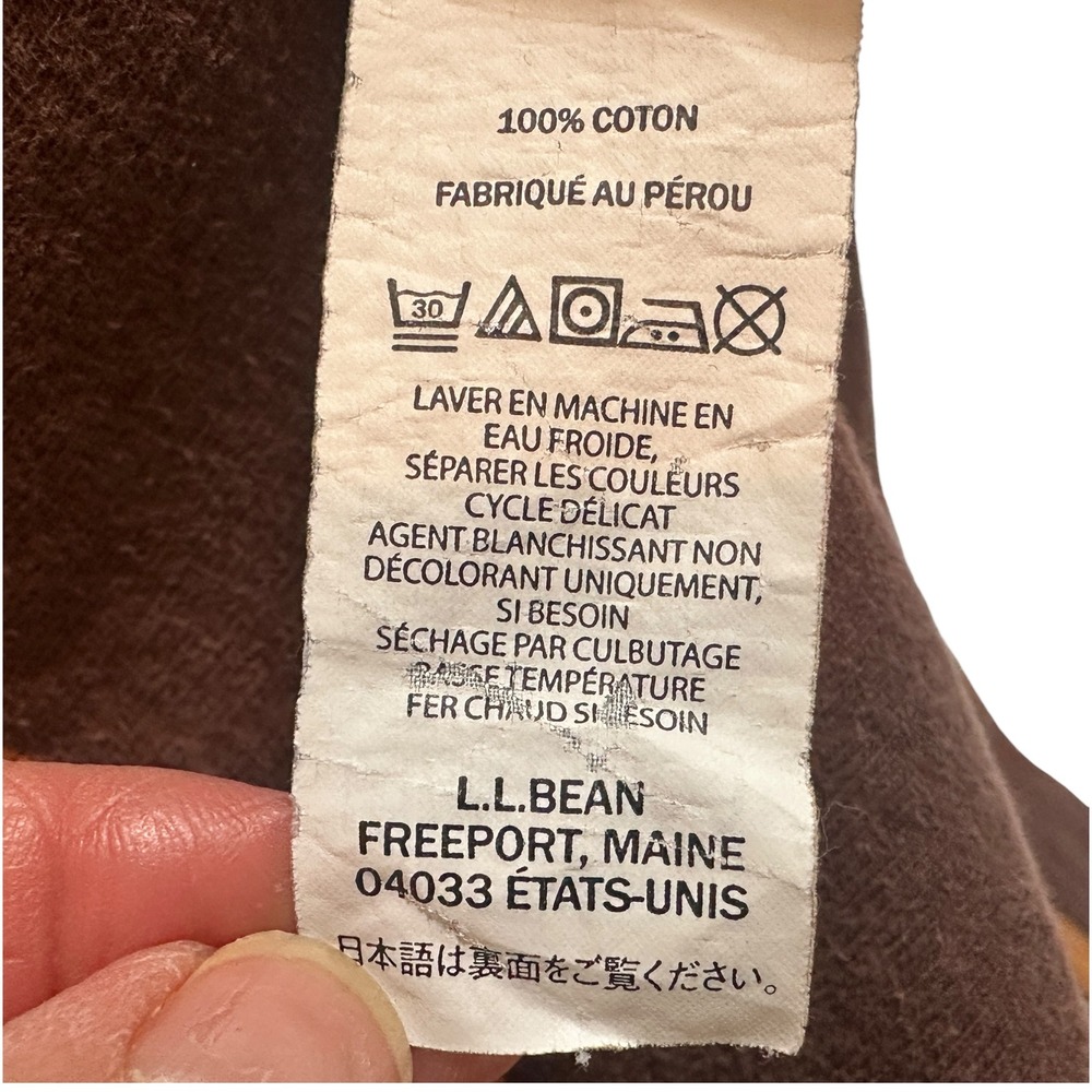 LL Bean Rugby Shirt Traditional Fit Striped Cotton Brown XL-TALL Gorpcore Prep - Picture 11 of 13